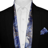 BLUE EYE EAGLE MEN SCARF AND POCKET SQUARE SET - PREMIUM COLLECTION
